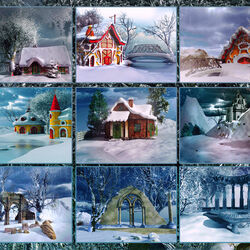 Jigsaw puzzle: Winter houses