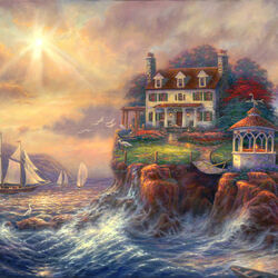 Jigsaw puzzle: House on the rocks