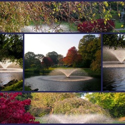 Jigsaw puzzle: Fountain in the autumn park