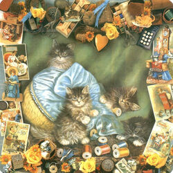 Jigsaw puzzle: Postcard with kittens