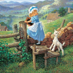Jigsaw puzzle: Mary and the lamb