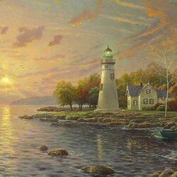 Jigsaw puzzle:  Lighthouse in the bay