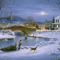 Jigsaw puzzle: The evening before christmas