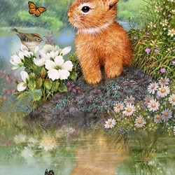 Jigsaw puzzle: Ginger bunny