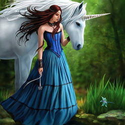 Jigsaw puzzle: Lady with unicorn