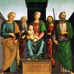Jigsaw puzzle: Madonna and Child with Saints Peter and Paul