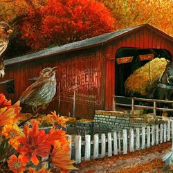 Jigsaw puzzle: Old covered bridge
