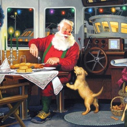 Jigsaw puzzle: Santa at lunch