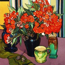 Jigsaw puzzle: Still life with red flowers