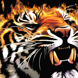 Jigsaw puzzle: Fire tiger