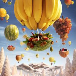 Jigsaw puzzle: Banana airship