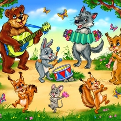 Jigsaw puzzle: Forest concert