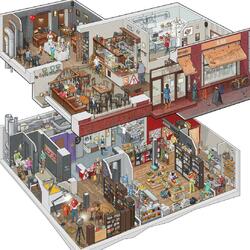 Jigsaw puzzle: Inside the cafe