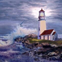 Jigsaw puzzle: Cape Blanco lighthouse