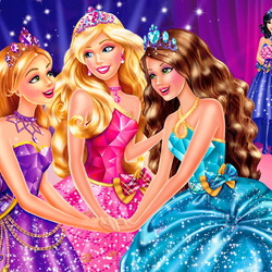 Jigsaw puzzle: Barbie. School of adorable princesses