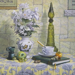 Jigsaw puzzle: Still life with a book
