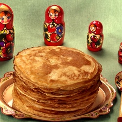 Jigsaw puzzle: Matryoshka and pancakes