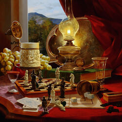 Jigsaw puzzle: Still life with chess pieces