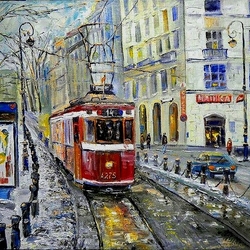 Jigsaw puzzle: Tram number 14