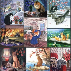 Jigsaw puzzle: Warm cats