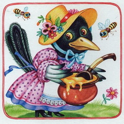 Jigsaw puzzle: Magpie-Crow cooked porridge ...