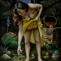 Jigsaw puzzle: Girl and apples