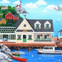 Jigsaw puzzle: My town. By the sea