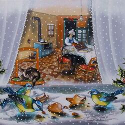 Jigsaw puzzle: Winter outside the window