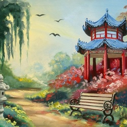 Jigsaw puzzle: Park in oriental style