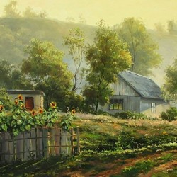 Jigsaw puzzle: Morning in the village