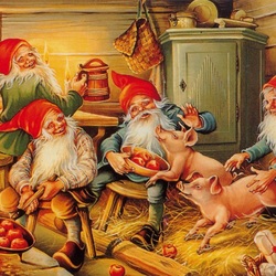 Jigsaw puzzle: Dwarfs are preparing for the holiday