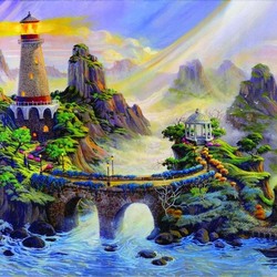 Jigsaw puzzle: Foggy lighthouse