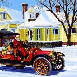 Jigsaw puzzle: Car with gifts