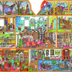 Jigsaw puzzle: Who lives in the house