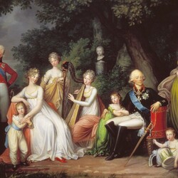 Jigsaw puzzle: Portrait of Paul I with his family