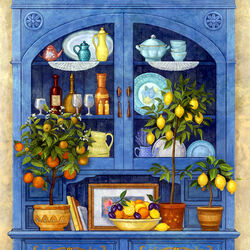 Jigsaw puzzle: Blue sideboard