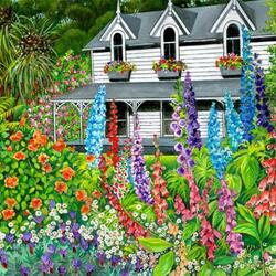 Jigsaw puzzle: House in the garden
