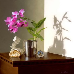 Jigsaw puzzle: Composition with orchid