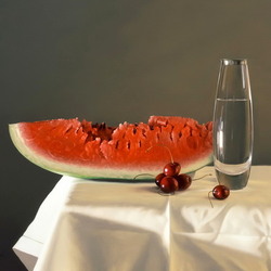 Jigsaw puzzle: Composition with watermelon