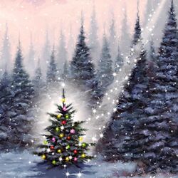 Jigsaw puzzle: The Forest Raised a Christmas Tree