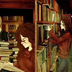 Jigsaw puzzle: In library