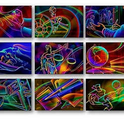 Jigsaw puzzle: Neon collage