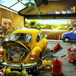 Jigsaw puzzle: In the garage