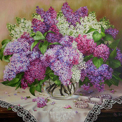 Jigsaw puzzle: Lilac bouquet