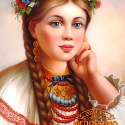 Jigsaw puzzle: Girl in a wreath