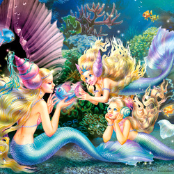 Jigsaw puzzle: Little mermaids