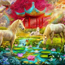 Jigsaw puzzle: World of unicorns