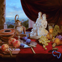 Jigsaw puzzle: Still life with a figurine