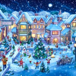 Jigsaw puzzle: Christmas in Village Square