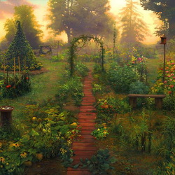 Jigsaw puzzle: Path in the garden